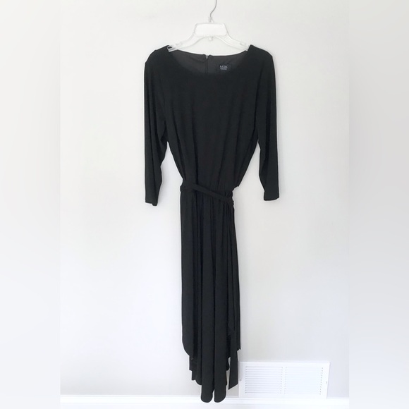MSK Black wide leg Jumpsuit with 3/4 length sleeves - Picture 5 of 13